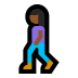 🚶🏾‍♀️ woman walking: medium-dark skin tone display on Windows